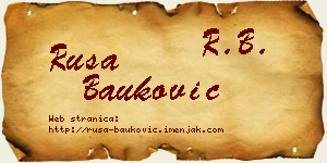 Rusa Bauković vizit kartica